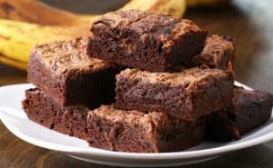 Easy brownie mix with bananas