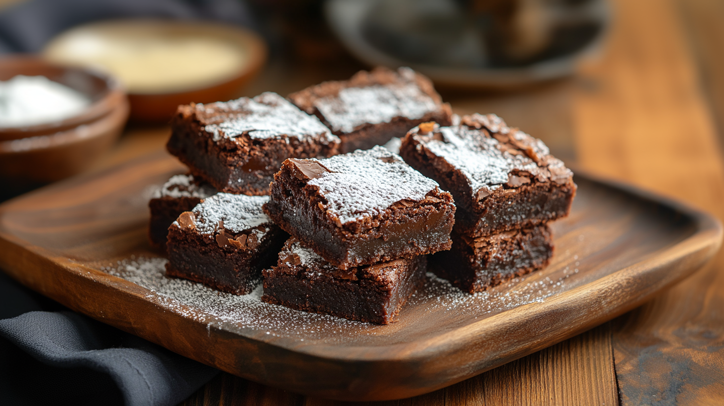 Ghirardelli brownies with gooey chocolate chunks.