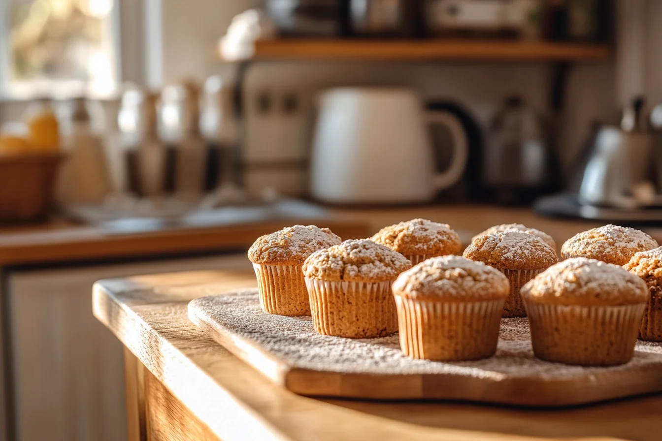 A batch of golden, fluffy almond flour muffins on a cooling rack, perfect for gluten-free baking.