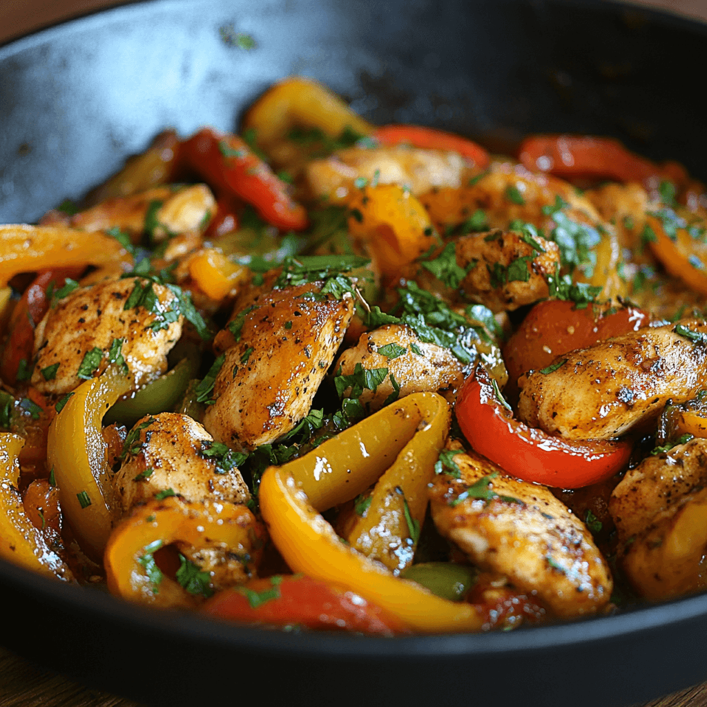 
chicken and peppers recipe