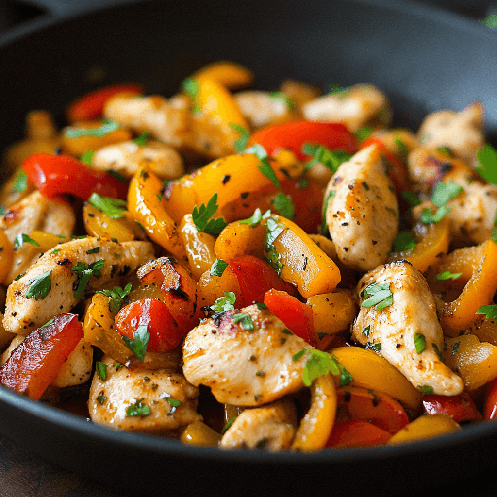 
chicken and peppers recipe