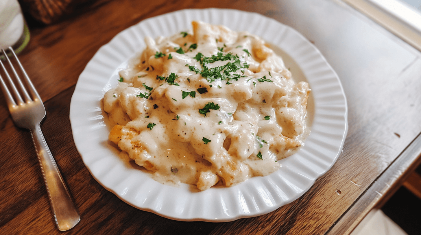 chicken alfredo with jar sauce