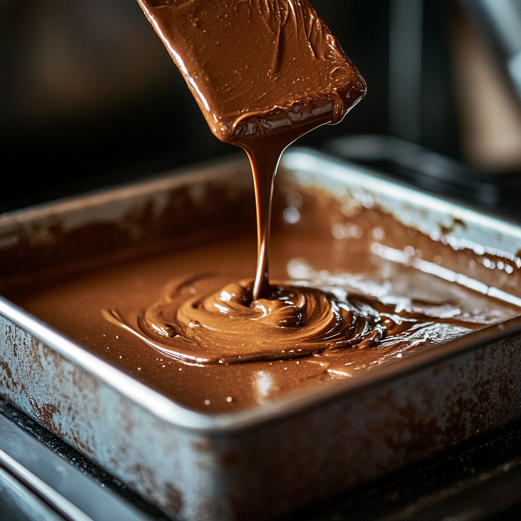 Best Molasses Cake – Moist, Rich, and Perfect for Every Season 6 Pouring molasses cake batter into baking pan