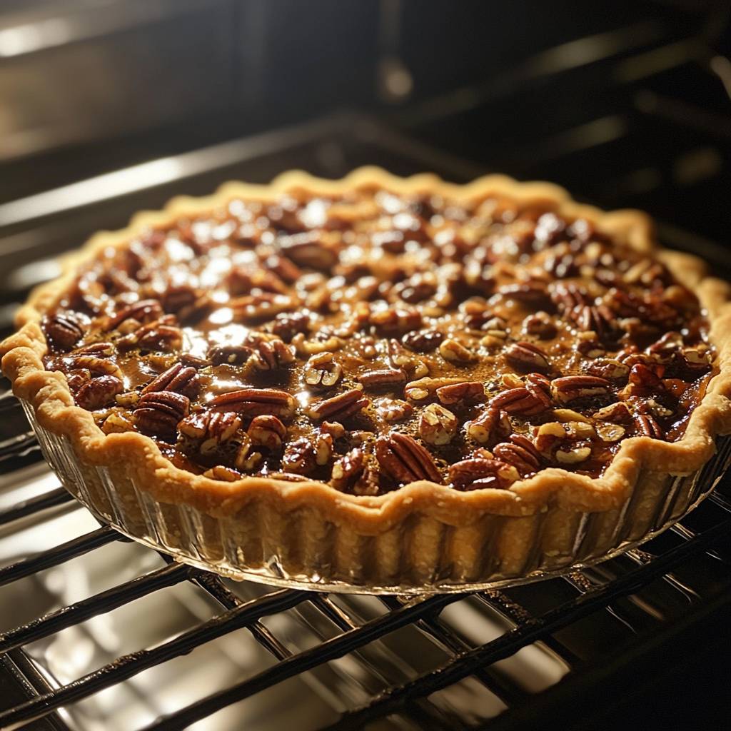 Chocolate Pecan Pie: The Ultimate Southern Dessert with a Decadent Twist 7 Mid-Bake Chocolate Pecan Pie